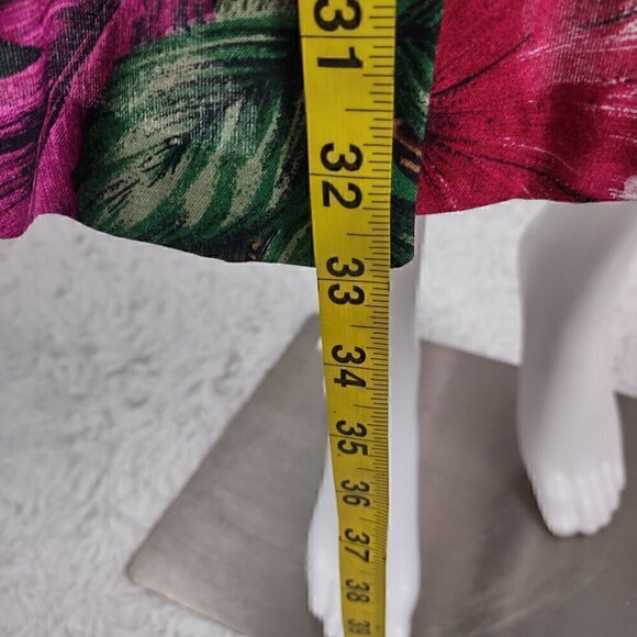 Bentley Women's Green, Pink Floral, Hawaiian 2 Pc Blouse & Skirt Suit Size 22W - Picture 12 of 16
